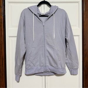 Aritzia Sunday Best Purple full zip hooded sweatshirt size medium